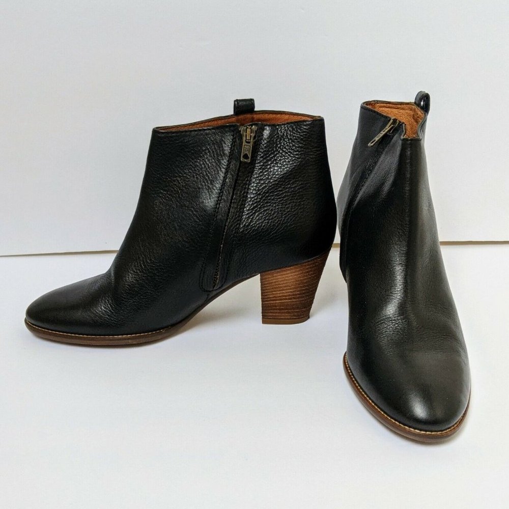 Madewell Billie Black Leather Boots Boooties 9